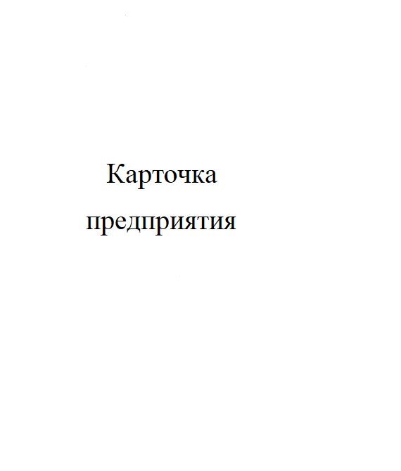 Карточка Предприятия